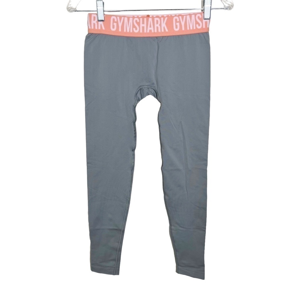 Gymshark Womens Seamless Gray and Pink High Waist Workout Leggings Size Small